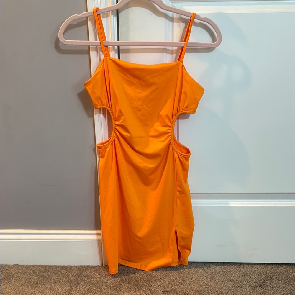 Gameday Orange Cutout Dress